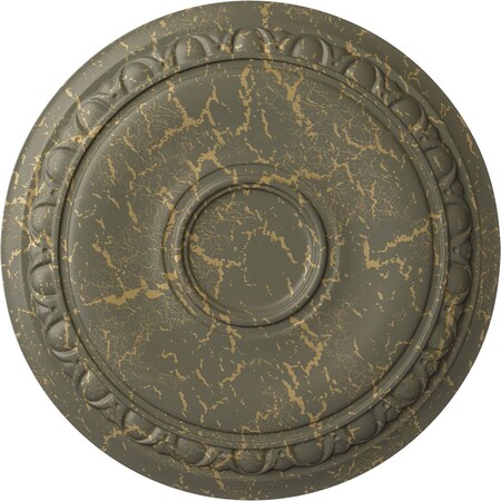 Ekena Millwork Caputo Ceiling Medallion (Fits Canopies up to 6"), 24 1/4"OD x 1 1/2"P, Witch Hazel Crackle CM24CAWHC